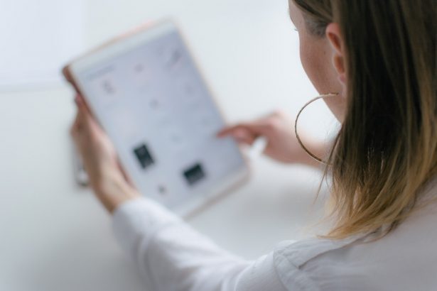 Woman On BYOD tablet