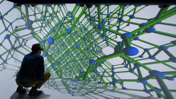 Using VR to inspect DNA in the Villanova University CAVE - VR for medical training